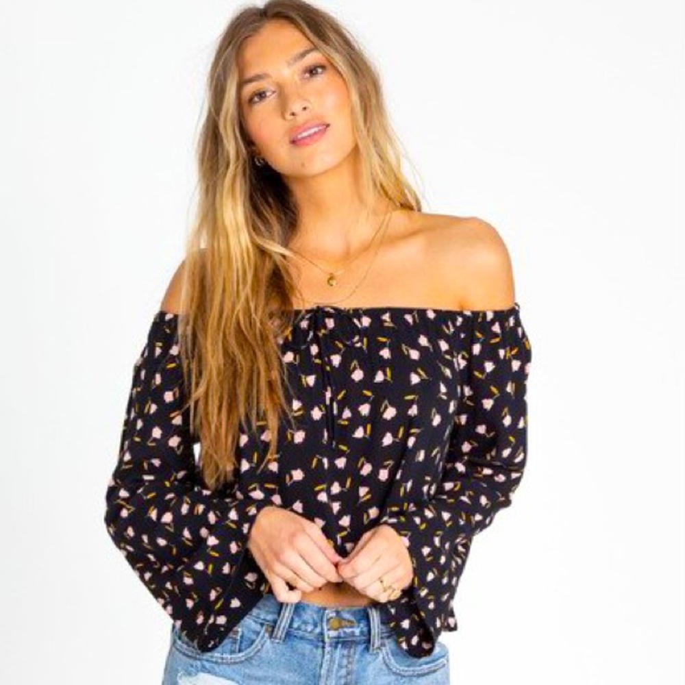 BILLABONG Light It Up Off-The-Shoulder Top